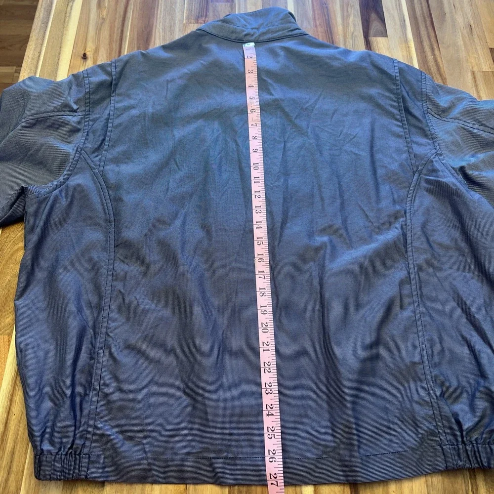 POLO GOLF RALPH LAUREN Blue‎ Micro Checked Zipped Jacket Size XL Vintage